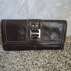 Vintage Fossil Dark Brown Leather Wallet